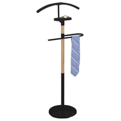 Valet de chambre BODO chevalet de nuit portant pour vêtements en métal noir et bois
