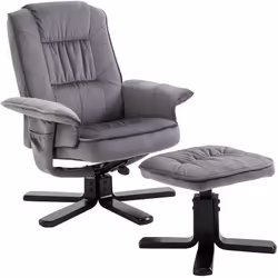 Le fauteuil de salon Charles avec repose-pieds ... sera du plus bel effet dans votre inté rieur avec son magnifique revê teme ...
