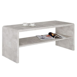 Idimex - Table basse / Meuble tv louna, en mélaminé décor béton