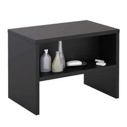 Idimex - Table de chevet dion, en mélaminé noir mat