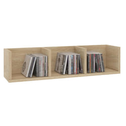 Idimex - Etagère murale nello pour cd et dvd, en mélaminé décor chêne sonoma