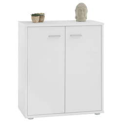 Buffet salle à manger FIRMIN L 60 cm blanc avec 2 portes bahut bas meuble de rangement style moderne