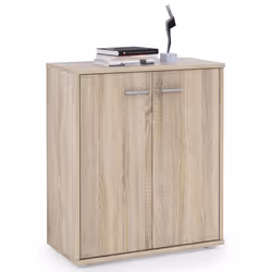 Buffet salle à manger FIRMIN L 60 cm coloris chêne sonoma avec 2 portes bahut bas meuble de rangement style moderne