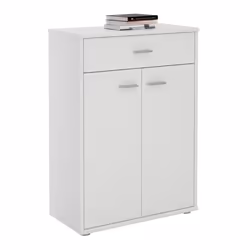 Buffet salle à manger CALAIS L 60 cm blanc avec 1 tiroir et 2 portes bahut bas meuble de rangement style moderne