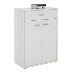 Buffet salle à manger CALAIS L 60 cm blanc avec 1 tiroir et 2 portes bahut bas meuble de rangement style moderne