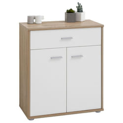 Buffet salle à manger MONACO L 60 cm coloris chêne sonoma et blanc avec 1 tirroir et 2 portes