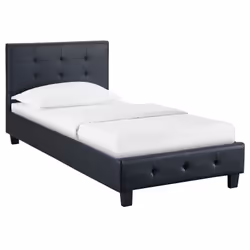 Description générale Le lit simple Rêve allie confort et design moderne, grâce à son rembourrage généreux et son revêtement c ...