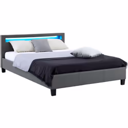 Description générale Le lit LED double Pinot apportera une touche de modernité à votre chambre à coucher. Sa tête de lit remb ...