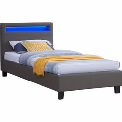 Description générale Le lit LED simple Luceno apportera une touche de modernité à votre chambre ou à celle de votre enfant. S ...