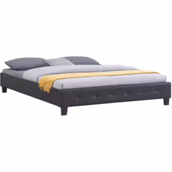 Le lit futon Gomera ... est un magnifique lit double queen size de 160 x 200 cm au revê tement synthé tique noir. Ce lit futo ...