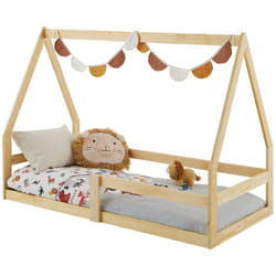 Idimex - Lit cabane tami 70 x 140 cm, en pin massif naturel