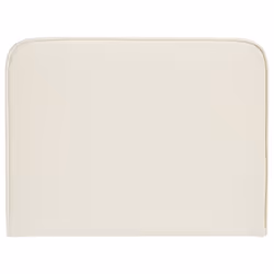 Tête de lit LUNAR 90 En tissu rembourré Fixation murale Design arrondi moderne Pour lit 90 cm ou moins Blanc crème