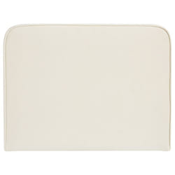 Tête de lit LUNAR 90 En tissu rembourré Fixation murale Design arrondi moderne Pour lit 90 cm ou moins Blanc crème