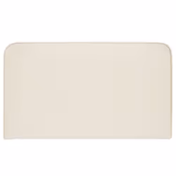 Tête de lit CELIA 120 En tissu rembourré Fixation murale Design arrondi moderne Pour lit 120 cm ou moins Blanc crème
