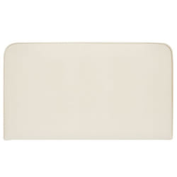 Tête de lit CELIA 120 En tissu rembourré Fixation murale Design arrondi moderne Pour lit 120 cm ou moins Blanc crème