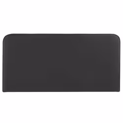 Tête de lit RIVEN 140 Rembourrée Fixation murale Design arrondi moderne Pour lit 140 cm ou moins Noir