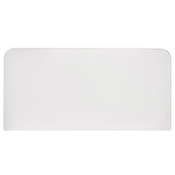 Tête de lit RIVEN 140 Rembourrée Fixation murale Design arrondi moderne Pour lit 140 cm ou moins Blanc