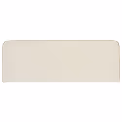 Tête de lit NOVARE 160 En tissu rembourré Fixation murale Design arrondi moderne Pour lit 160 cm ou moins Blanc crème