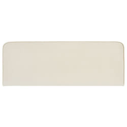 Tête de lit NOVARE 160 En tissu rembourré Fixation murale Design arrondi moderne Pour lit 160 cm ou moins Blanc crème