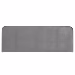 Tête de lit NOVARE 160 En tissu rembourré Fixation murale Design arrondi moderne Pour lit 160 cm ou moins Gris