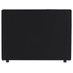 Tête de lit ANISA 90 rembourrée En tissu polyester pour lit 90 cm Sur pieds en plastique Noir