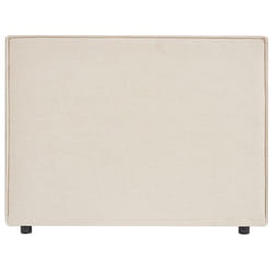 Tête de lit ANISA 90 rembourrée En tissu polyester pour lit 90 cm Sur pieds en plastique Écru
