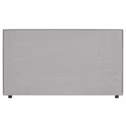 Tête de lit DACIO 120 rembourrée En tissu polyester pour lit 120 cm Sur pieds en plastique Gris