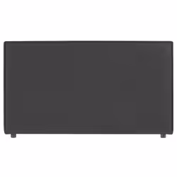 Tête de lit DACIO 120 rembourrée En tissu polyester pour lit 120 cm Sur pieds en plastique Noir