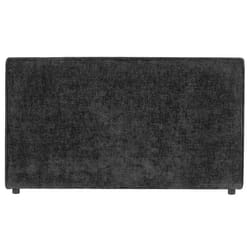 Tête de lit LORETTE 120 rembourrée En tissu polyester pour lit 120 cm Sur pieds en plastique Noir