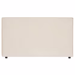 Tête de lit LORETTE 120 rembourrée En tissu polyester pour lit 120 cm Sur pieds en plastique Blanc