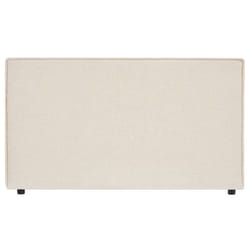 Tête de lit LORETTE 120 rembourrée En tissu polyester pour lit 120 cm Sur pieds en plastique Blanc