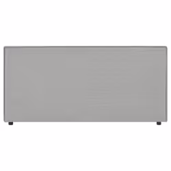 Tête de lit SERAFI 140 rembourrée En tissu polyester pour lit 140 cm Sur pieds en plastique Gris