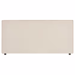 Tête de lit SERAFI 140 rembourrée En tissu polyester pour lit 140 cm Sur pieds en plastique Écru