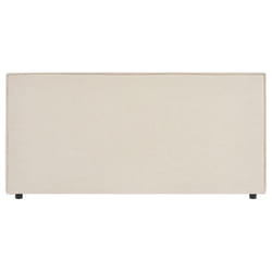 Tête de lit SERAFI 140 rembourrée En tissu polyester pour lit 140 cm Sur pieds en plastique Écru