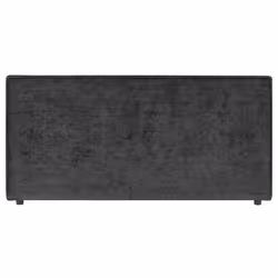 Tête de lit MIRENN 140 rembourrée En tissu polyester pour lit 140 cm Sur pieds en plastique Noir