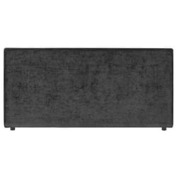 Tête de lit MIRENN 140 rembourrée En tissu polyester pour lit 140 cm Sur pieds en plastique Noir