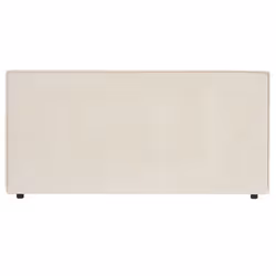 Tête de lit MIRENN 140 rembourrée En tissu polyester pour lit 140 cm Sur pieds en plastique Blanc