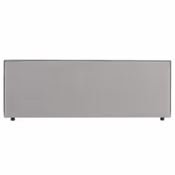 Tête de lit KLAO 160 rembourrée En tissu polyester pour lit 160 cm Sur pieds en plastique Gris
