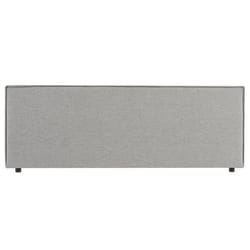 Tête de lit KLAO 160 rembourrée En tissu polyester pour lit 160 cm Sur pieds en plastique Gris