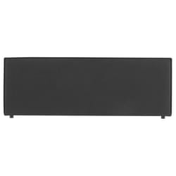 Tête de lit KLAO 160 rembourrée En tissu polyester pour lit 160 cm Sur pieds en plastique Noir