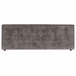 Tête de lit ELOWA 160 rembourrée En tissu polyester pour lit 160 cm Sur pieds en plastique Gris