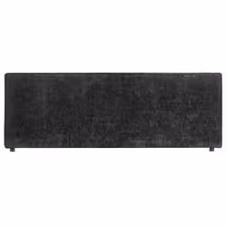 Tête de lit ELOWA 160 rembourrée En tissu polyester pour lit 160 cm Sur pieds en plastique Noir