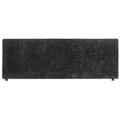 Tête de lit ELOWA 160 rembourrée En tissu polyester pour lit 160 cm Sur pieds en plastique Noir