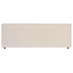 Tête de lit ELOWA 160 rembourrée En tissu polyester pour lit 160 cm Sur pieds en plastique Blanc