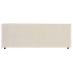 Tête de lit ELOWA 160 rembourrée En tissu polyester pour lit 160 cm Sur pieds en plastique Blanc