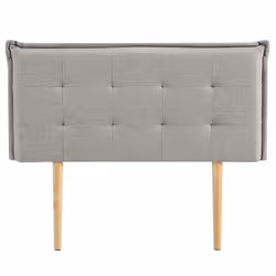 Tête de lit EBEYA 120 capitonnée En tissu rembourré Pieds en bois Design élégant Pour lits 120 cm Gris
