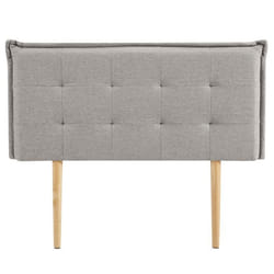 Tête de lit EBEYA 120 capitonnée En tissu rembourré Pieds en bois Design élégant Pour lits 120 cm Gris