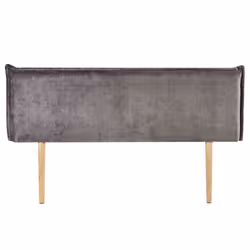 Tête de lit OVIO 160 rembourrée En tissu polyester pour lit 160 cm Sur pieds en bois Gris