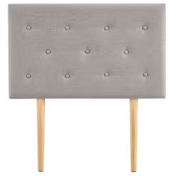 Tête de lit MAVELI 90 capitonnée En tissu rembourré Pieds en bois Design élégant Pour lits 90 cm Gris