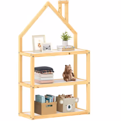 L'étagère pour enfant Lenise ... se distingue par son design unique en forme de maison, qui ajoute une dimension de jeu à l'  ...